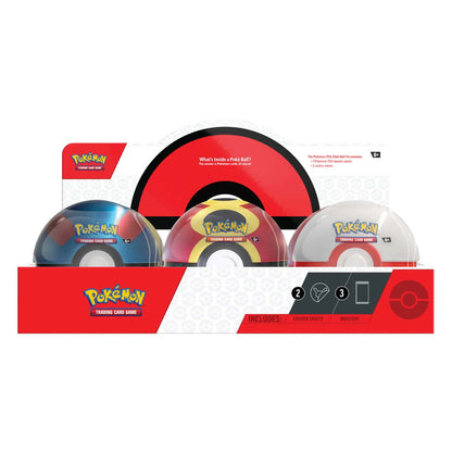 Pokémon TCG: Poké Ball Tin – 3 Booster Packs & Stickers